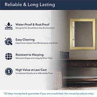 Head West White & Gold Framed Bevel Vanity Accent Mirror - 33" x 27"