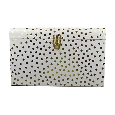 White & Gold Dots Decorative Trunk by Ashland