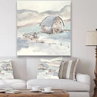 Designart - Farmhouse Barn Grey IV