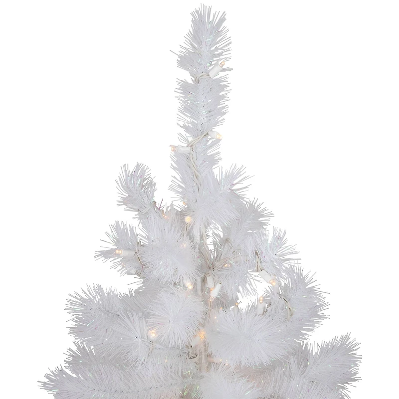 3ft. Pre-Lit White Alaskan Pine Artificial Christmas Tree, Warm White LED Lights