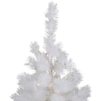 3ft. Pre-Lit White Alaskan Pine Artificial Christmas Tree, Warm White LED Lights