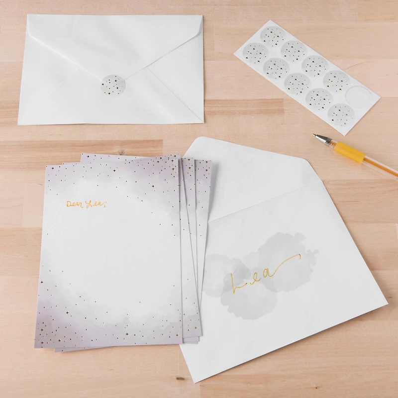 Gold Stars Flat Cards & Envelopes by Recollections™, 5" x 7"