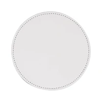 Craft Express White PU Leather Round Coasters, 4ct.