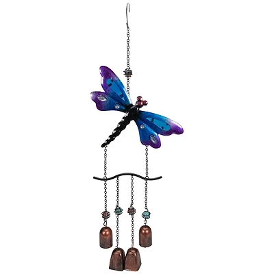 24" Purple & Bronze Dragonfly Outdoor Garden Windchime