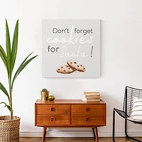 Christmas Cookies Santa Canvas Wall Art