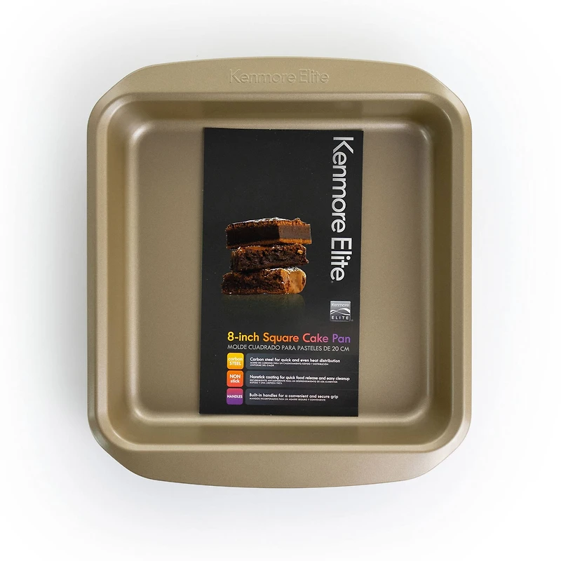 Kenmore Elite 8" Nonstick Carbon Steel Square Cake Pan