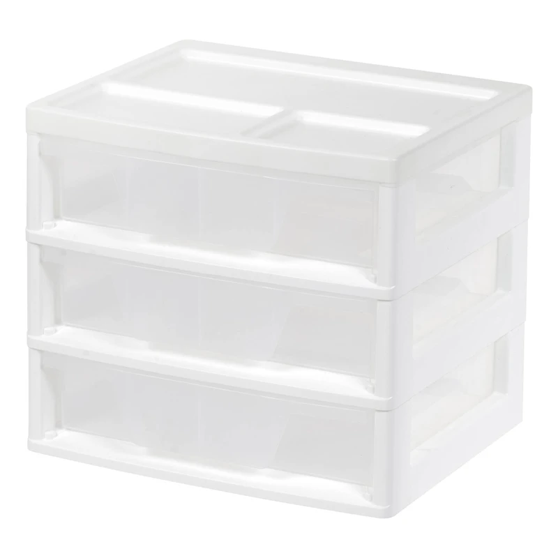 IRIS 13" Clear Tabletop Storage Drawers