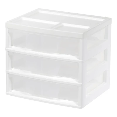 IRIS 13" Clear Tabletop Storage Drawers