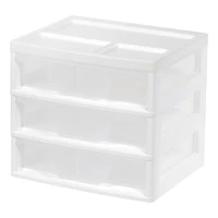 IRIS 13" Clear Tabletop Storage Drawers