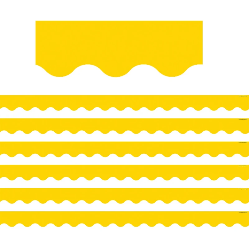 Teacher Created Resources Yellow Gold Scalloped Border Trim, 210ft.