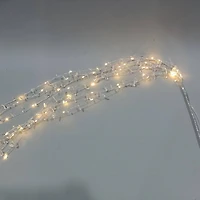 LED Lighted Willow Branch Christmas Spray - 40" - Silver - Warm White
