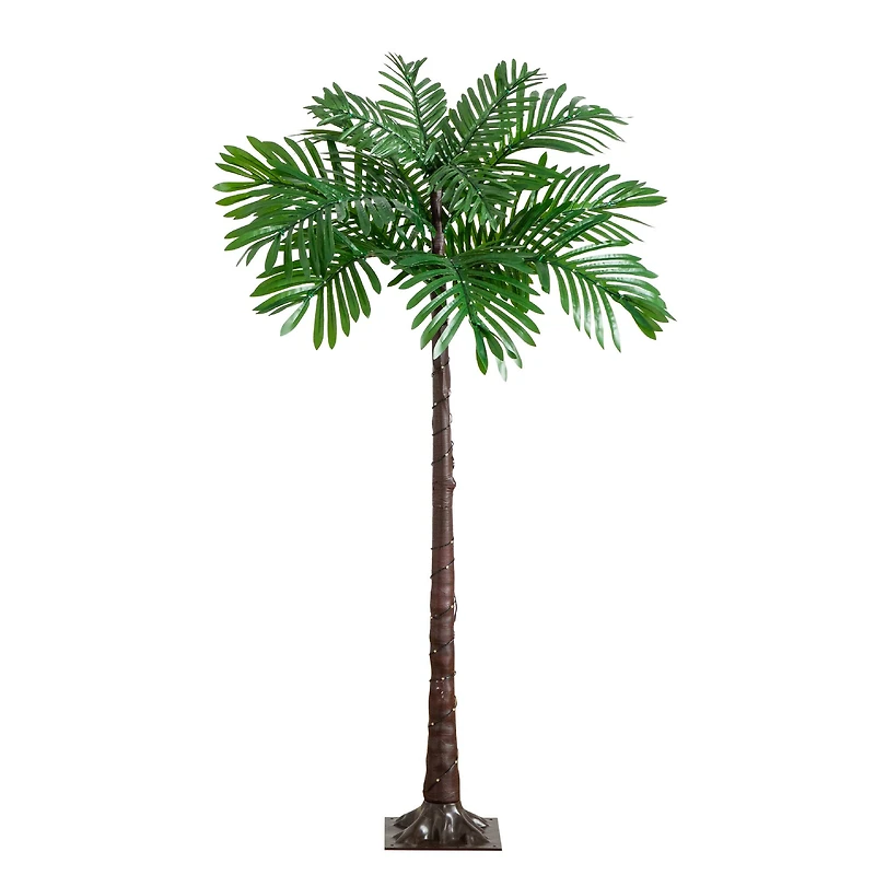 4ft. Pre-Lit UV Resistant Artificial Palm Tree with Warm White LED Lights