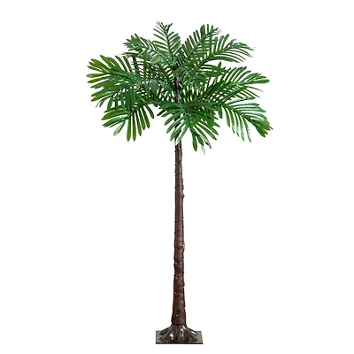 4ft. Pre-Lit UV Resistant Artificial Palm Tree with Warm White LED Lights