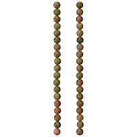 12 Pack: Green Unakite Round Beads, 8mm by Bead Landing™