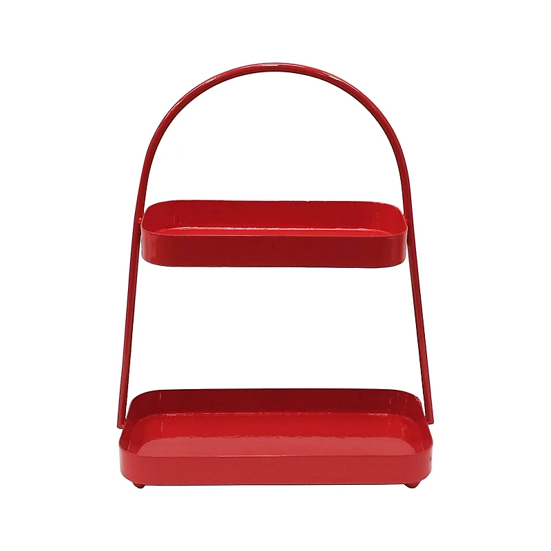 15.75" Red 2-Tier Metal Tray by Ashland®