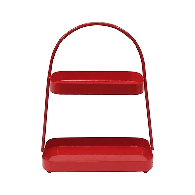 15.75" Red 2-Tier Metal Tray by Ashland®