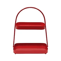15.75" Red 2-Tier Metal Tray by Ashland®