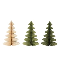 Hello Honey® 9" Green & Cream Paper Honeycomb Tree Set