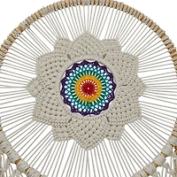 White Cotton Bohemian Dreamcatcher Wall Decor, 21" x 1" x 63"
