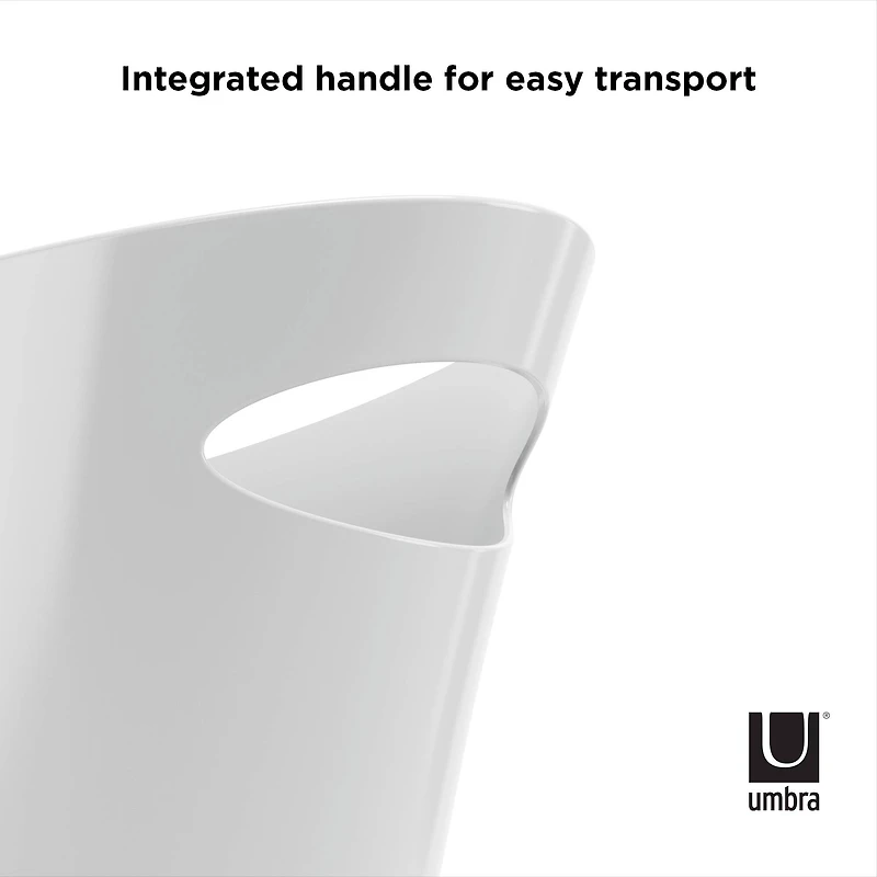 Umbra 2gal. White Skinny Trash Can