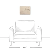 Crosses On Hill Sketch 1 11" x 14" Canvas Wall Art