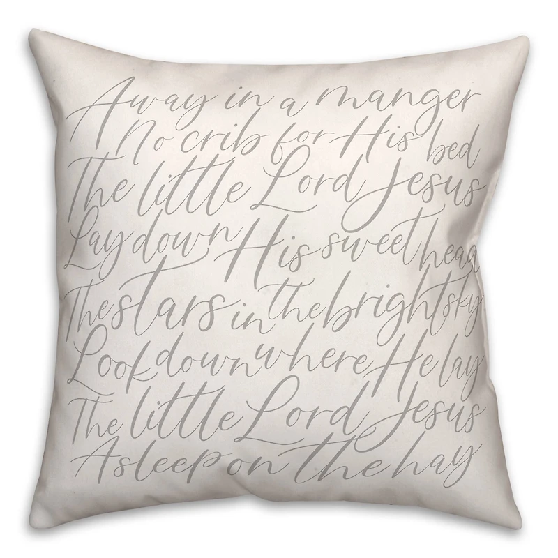 Away in a Manger Throw Pillow