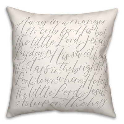 Away in a Manger Throw Pillow