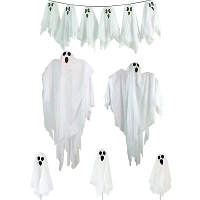 6-Piece Ghost Family Halloween Porch Display Decoration Set