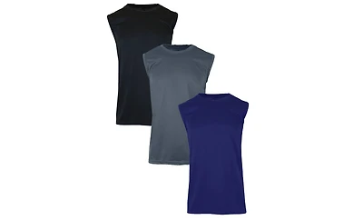 Galaxy by Harvic Performance Men's Muscle T-Shirt 3 Pack