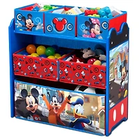 Disney® Mickey Mouse 6 Bin Design & Store Toy Organizer
