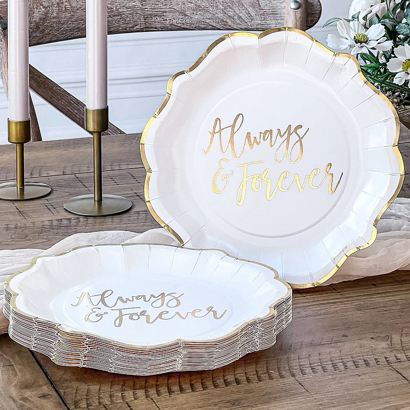 Kate Aspen Always & Forever Gold Party Tableware Set, 72ct.