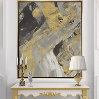 Designart - Marble Gold and Black