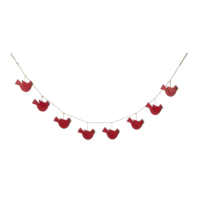 Glitzhome® 6ft. Metal Christmas Cardinal Garland
