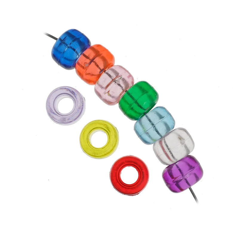 John Bead 9mm Transparent Pony Beads, 1,000ct