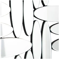 The Novogratz Silver Glass Frameless Wall Mirror 40" x 1" x 28"