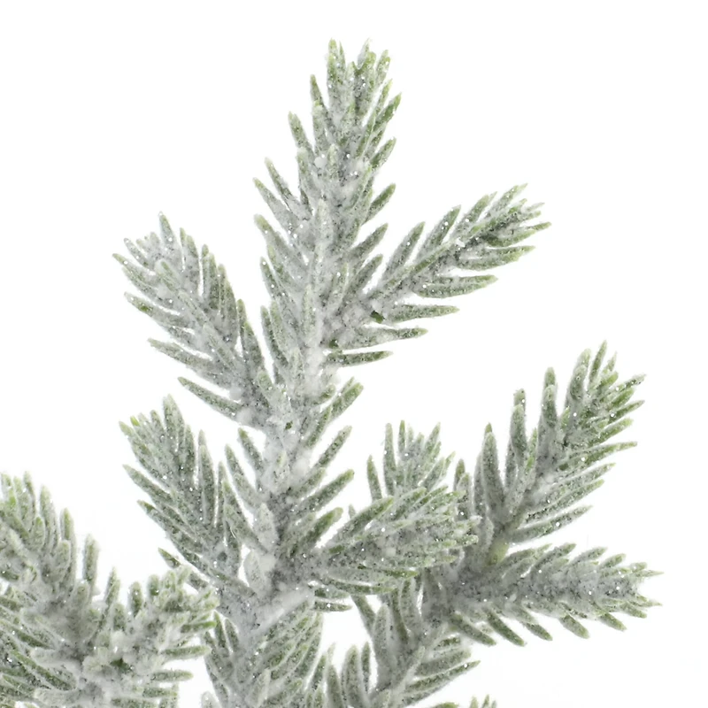 12" Snowy Green Pine Accent Tree in Plaid Fabric Base by Ashland®