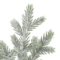 12" Snowy Green Pine Accent Tree in Plaid Fabric Base by Ashland®