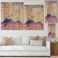 Designart - Fairy Tale Kingdom On Purple Mountain Top