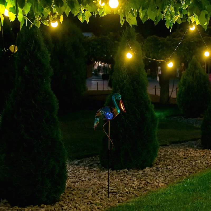 3ft. Solar Lighted Pelican Outdoor Garden Stake