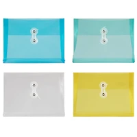 JAM Paper 5.5" x 7.5" Plastic Button & String Tie Closure Envelopes, 24ct.
