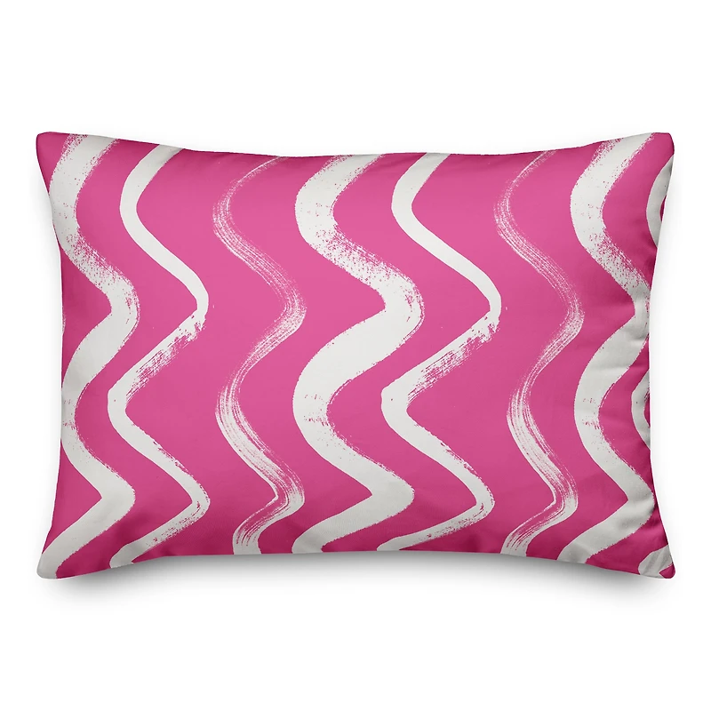 20" Abstract Wave Pattern Spun Poly Pillow
