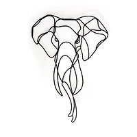 Habitat Decor 28" Asha Elephant Metal Wall Art