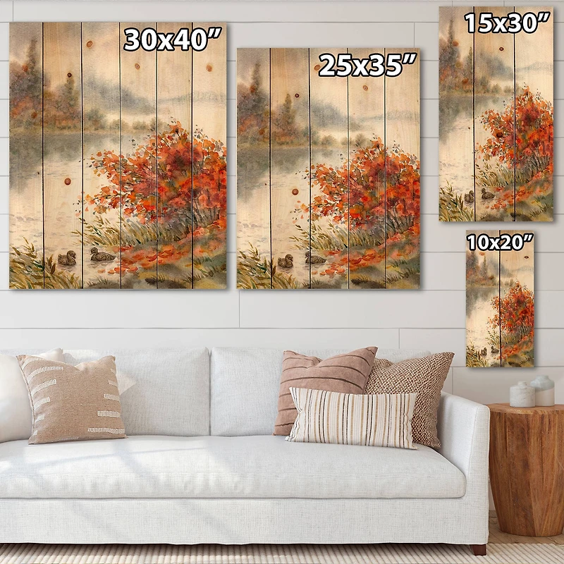 Designart - View Of The Lake In Autumn