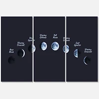 Designart - Moon Phases In Space
