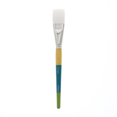 Princeton™ Snap!™ Series 9850 White Taklon Short Handle Stroke Brush