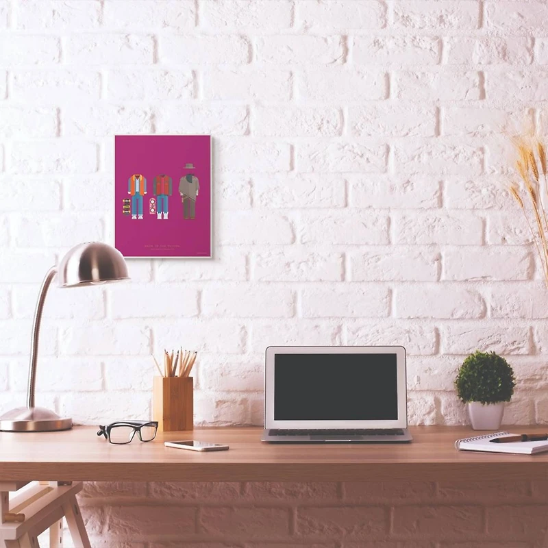 Stupell Industries Back to the Future Famous Characters Fashion Design with Frame Wall Accent