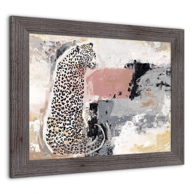 Jungle Cat Abstract Framed Print