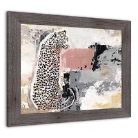 Jungle Cat Abstract Framed Print