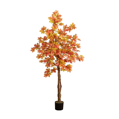 5ft. Deluxe Potted Artificial Autumn Maple Tree
