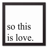 So This Is Love 13.73" x 13.73" Black Framed Canvas